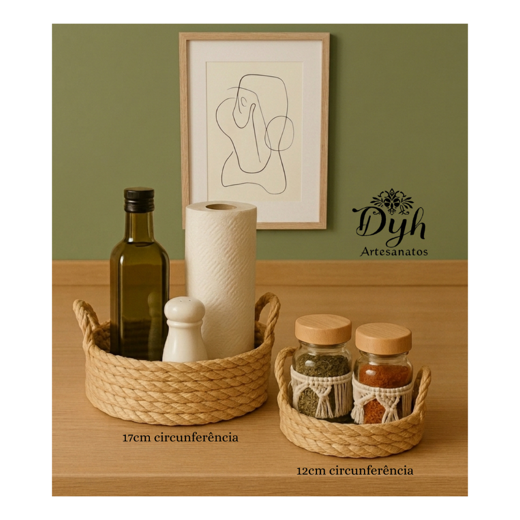 Decoração de casa boho chic rústico minimalista artesanato enfeite sisal | Utilidades  - DUPLA IRIS