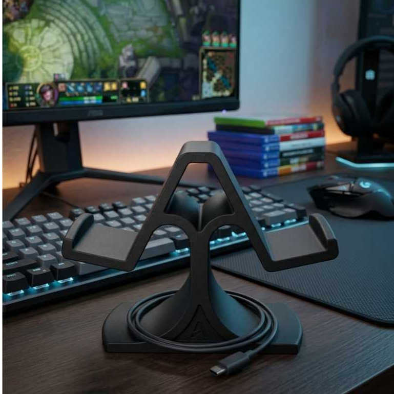 Suporte para dois Controles Gamer | Organizador para 2 Controles | PS5 / XBox / PS4 Base Setup Gamer Dualsense Dualshock