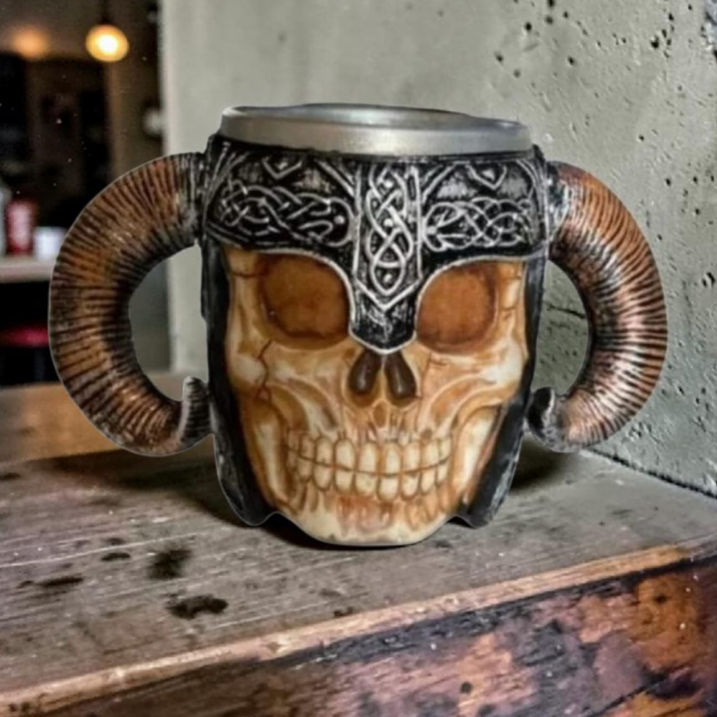 Caneca Vikings Decoração Caneca Criativa Aço Inox Rúsitca