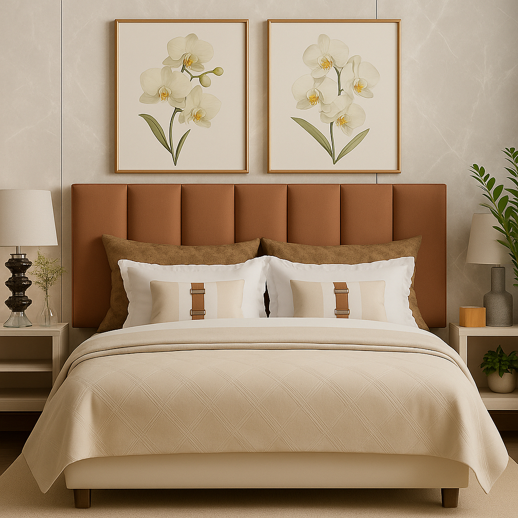 Kit 5 á 15 Cabeceira Estofada Adesiva em Módulos para Cama de Solteiro Casal Queen King Box