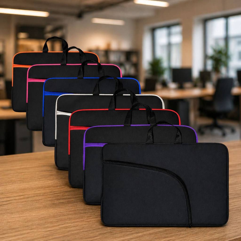 Capa Case Luva Maleta Mala Bolsa Preta Protetora Notebook Ultrabook 13/14,1/15,6 Polegadas Bolso Lateral Alça de Mão