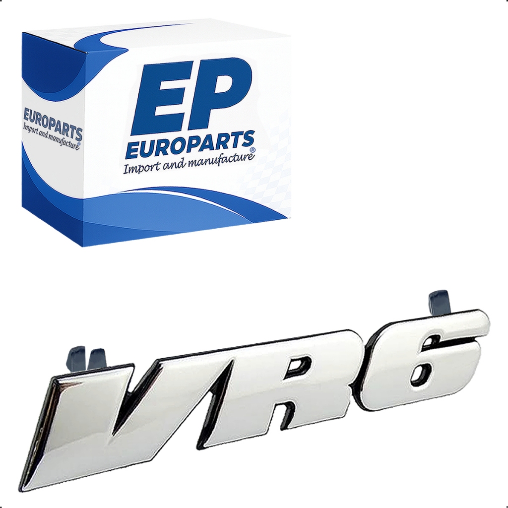 Emblema VR6 cromado da grade frontal para Volkswagen Passat B4 VR6 2.8 de 1993 a 1997