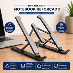 Suporte Base Para Notebook Mesa Apoio Tablet Portatil com Regulagem Dobravel