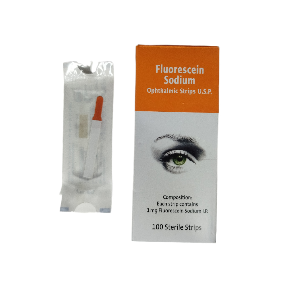 10 Tiras De Fluoresceína Sódica (5 pares)