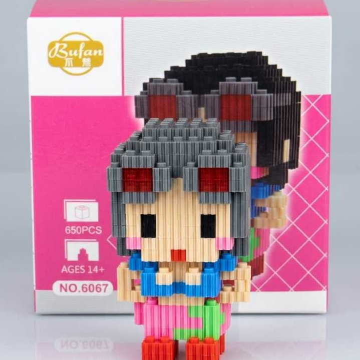 Nano Blocos Construçao 650 Peças Nico Robin One Piece Action Figure colecionavel estilo lego