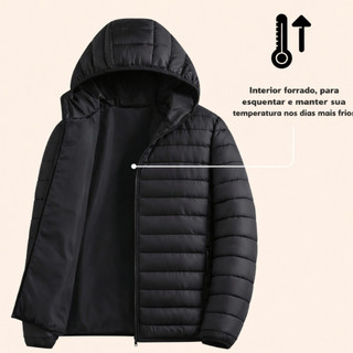 Jaqueta Puffer Bobojaco Forrada Impermeável Frio