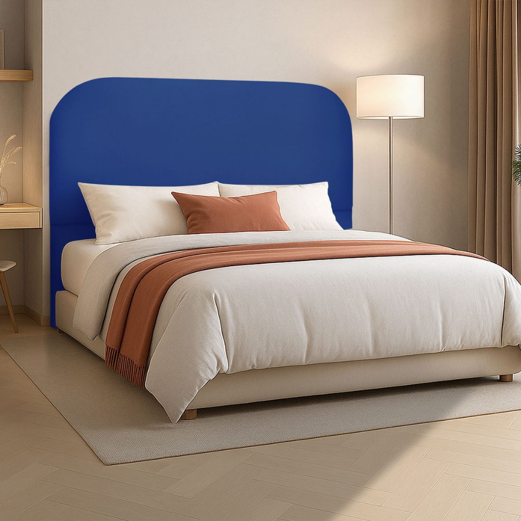 Cabeceira Queen 160cm Estofada em Suede Design Orgânico para Cama Box Visual Sofisticado