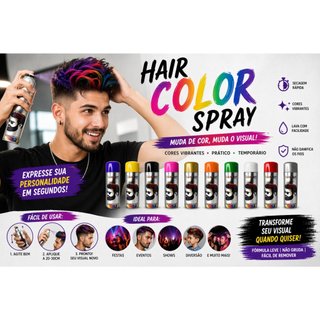 Tinta Spray Da Alegria 250 ml – Cor Instantânea para Cabelos