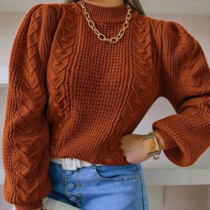 Blusa Feminina Novidade Tricot Pipoca Frio Manga Bufante Moda Blogueira Inverno Tricô