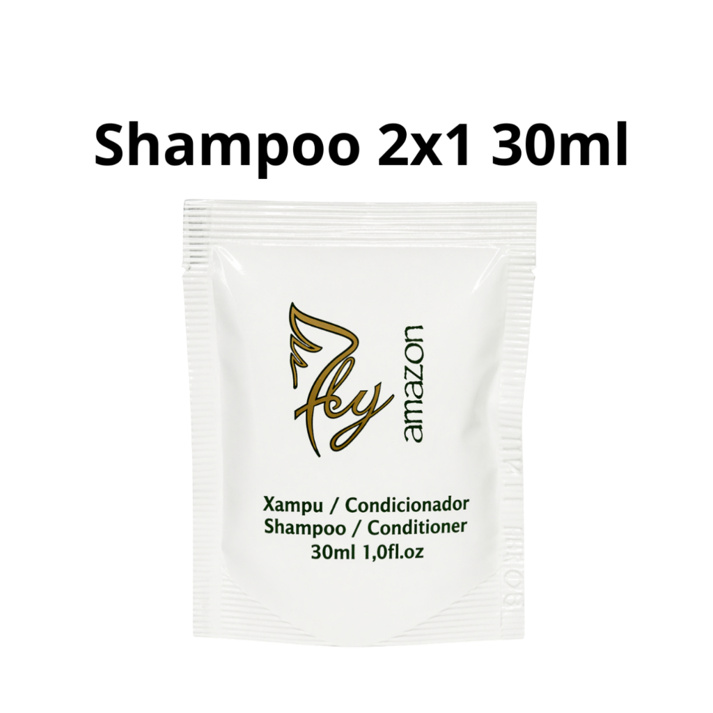Kit Shampoo 2 Em 1 Pousada Hotel Hospital Motel Fly 30ml