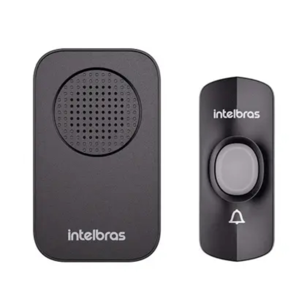 Campainha Sem Fio Intelbras Com Bateria Cib 10 Preta Bivolt