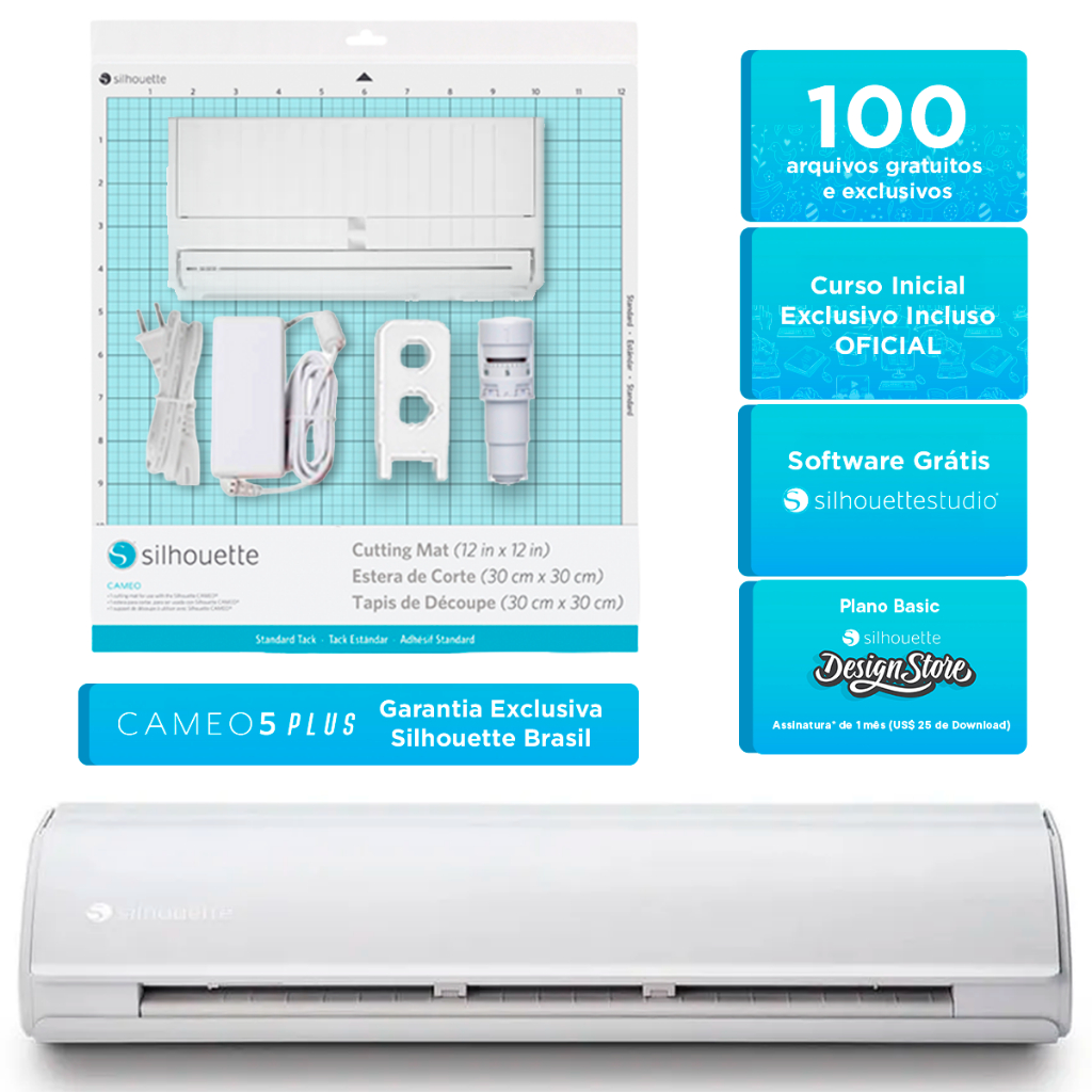 Máquina de Corte e Vinco de Papéis - Silhouette Cameo 5 Plus