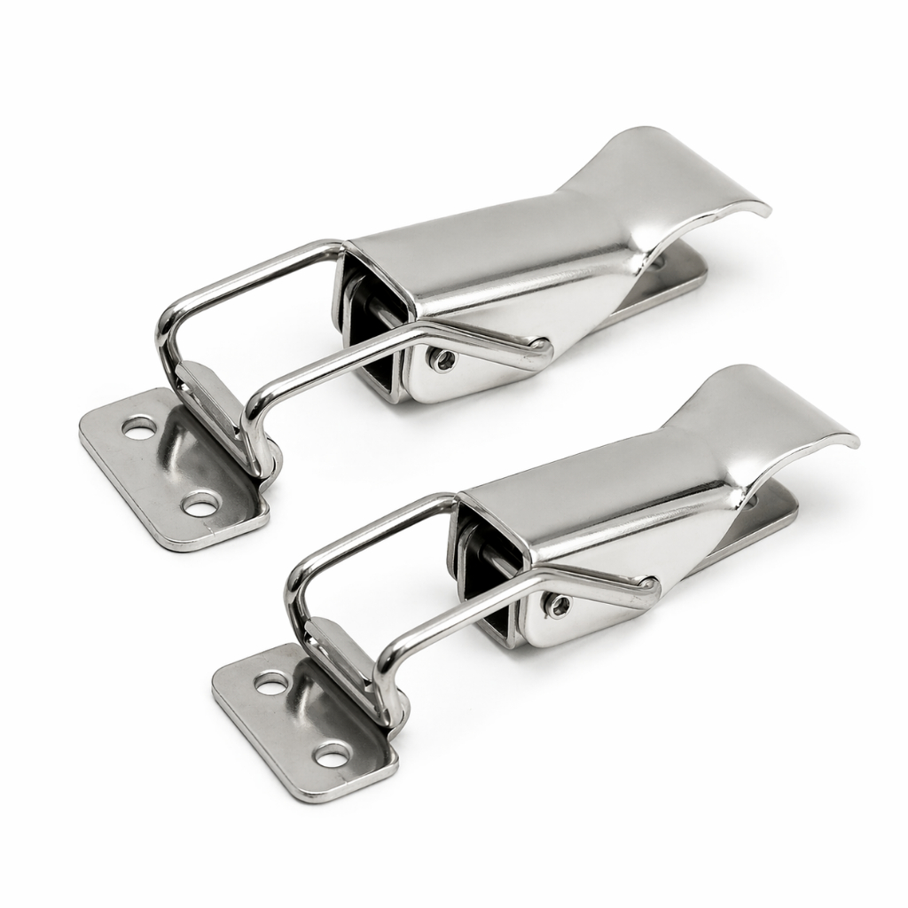 2pcs Fecho Engate Pressão Rápido Médio 90mm Zincado e Inox FB1-E2 Caixa Reparo