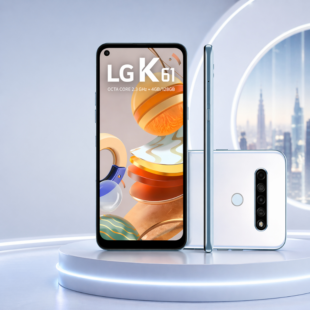 Smartphone LG K61 128GB Titânio 4G Octa-Core 4GB RAM Tela 6,53” Câmera Quádrupla 16MP