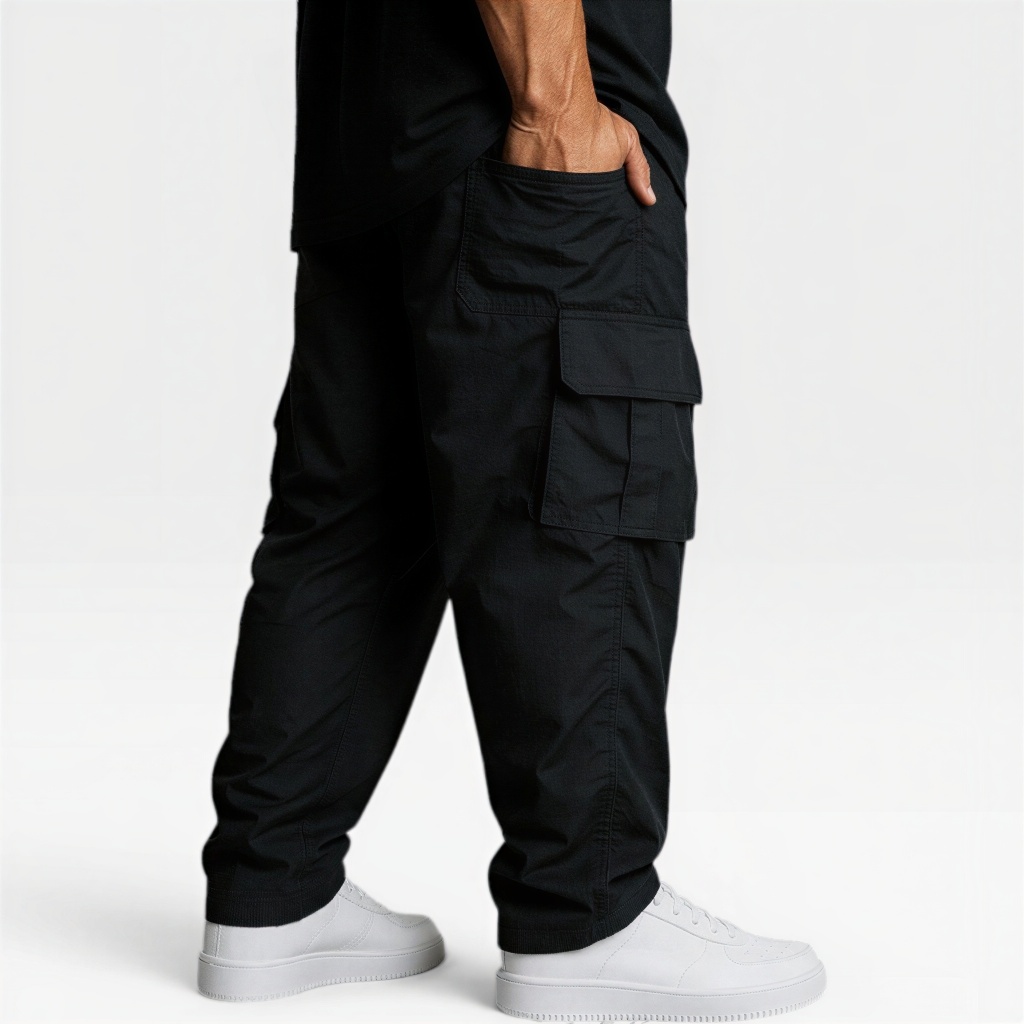 Calça Cargo Masculina/Feminina – Estilo Skate, 6 Bolsos, Cordão Ajustável