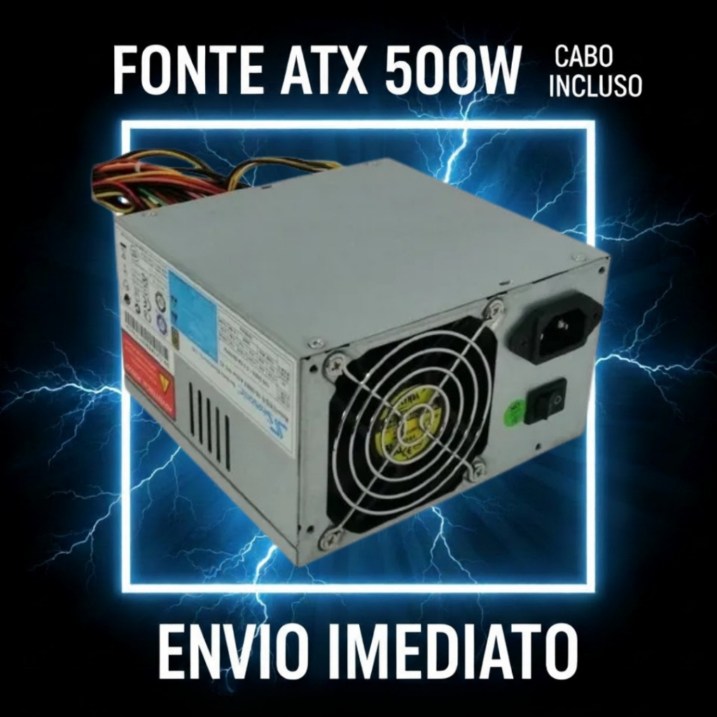 Fonte ATX Seasonic 300W SS-300ES 80 Plus PFC Ativo Silenciosa Para PC Desktop Original