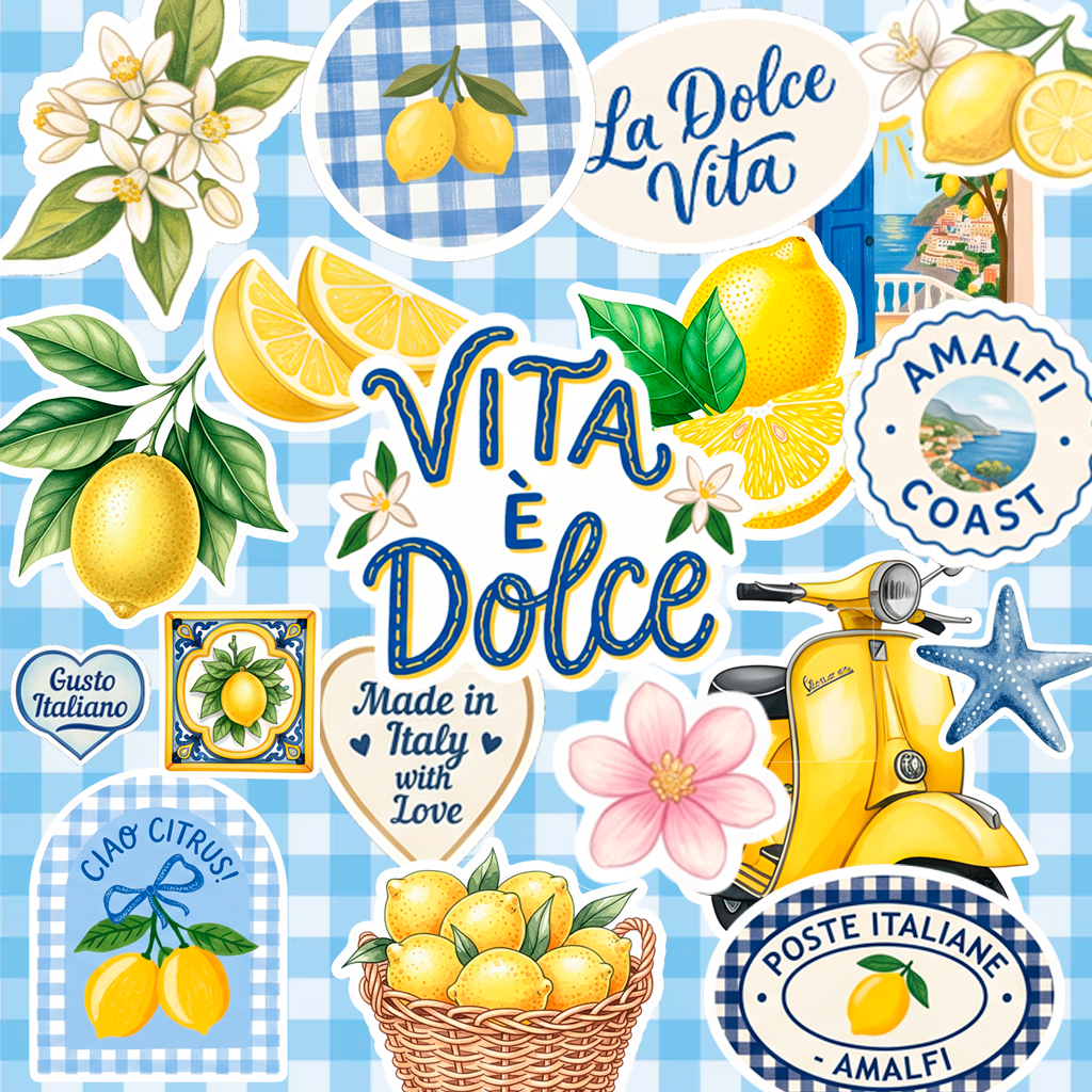 46 Adesivos Limoncello | Sticker Vinil à Prova D'Água – Stickers Itália para Kindle Caderno Garrafa em Oferta na Shopee