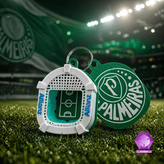 Chaveiro Estádio Allianz Parque Palmeiras Presente Torcedor Time Futebol Miniatura Realista Decorativa