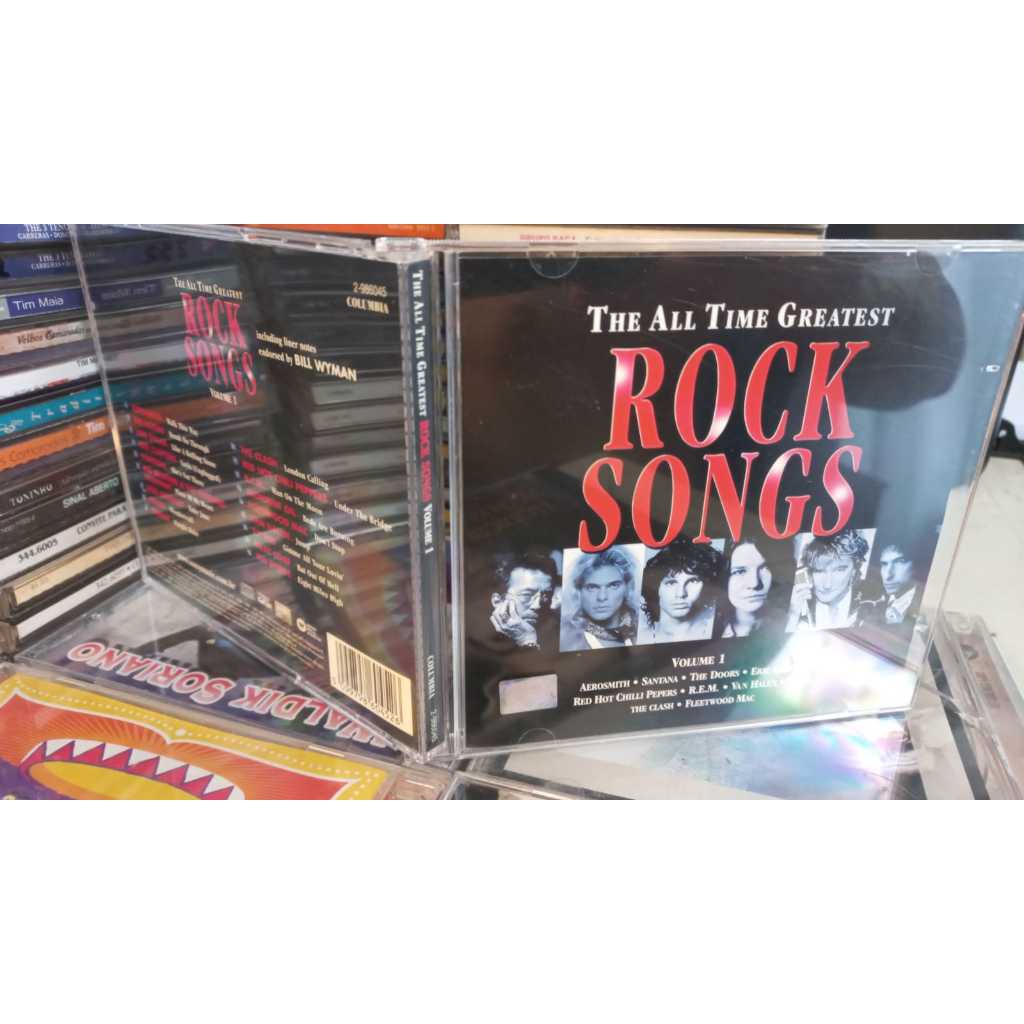 Cd The All Time Greatest Rock Songs Volume 1 - Oasis The Clash Van Halen R.E.M Fleetwood Mac Prince Aerosmith ZZ top Mea