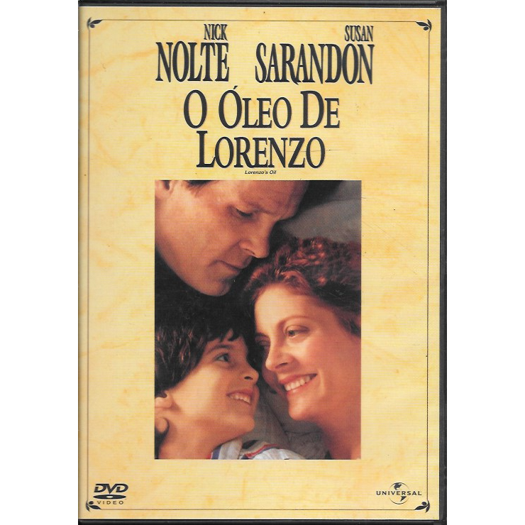DVD: O Óleo de Lorenzo (c/ Nick Nolte & Susan Sarandon) filme dublado & legendado (drama) reg. 1&4
