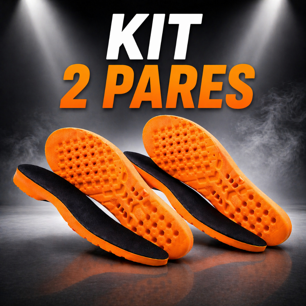 Kit 2 Pares Palmilha Ortopédica Grossa Fascite Plantar Esporão Calcâneo Dor No Pé Conforto Diário