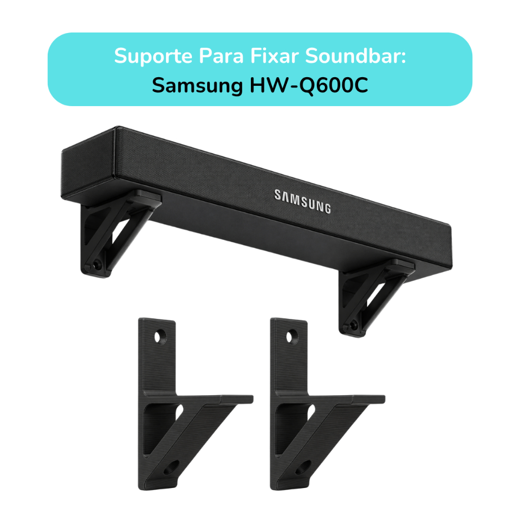 Suporte Parede Para Soundbar Samsung Hw-q600c