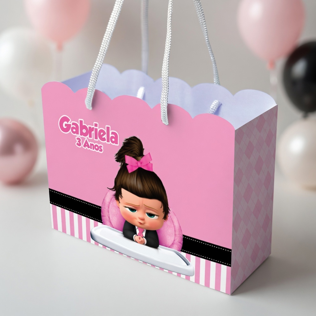 Sacola Personalizada Poderosa Chefinha | Sacolinha Personalizada | Kit com Alça e Pegue e Monte | Lembrancinha Festa