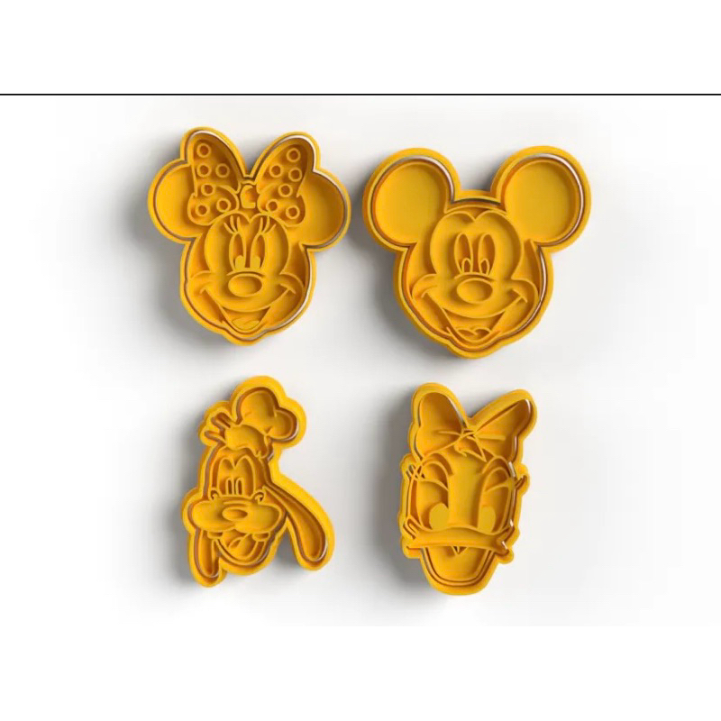 kit 4 Cortador de biscoito Turma do Mickey, Cortador de bolacha, Cortador de pasta, Cortador Massinha