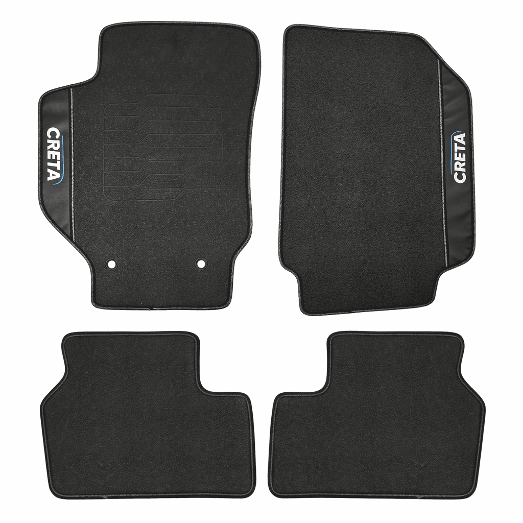Kit Tapete Carro Creta 2017-2021 4 Pecas Cor Preta Lanzi Sob Medida