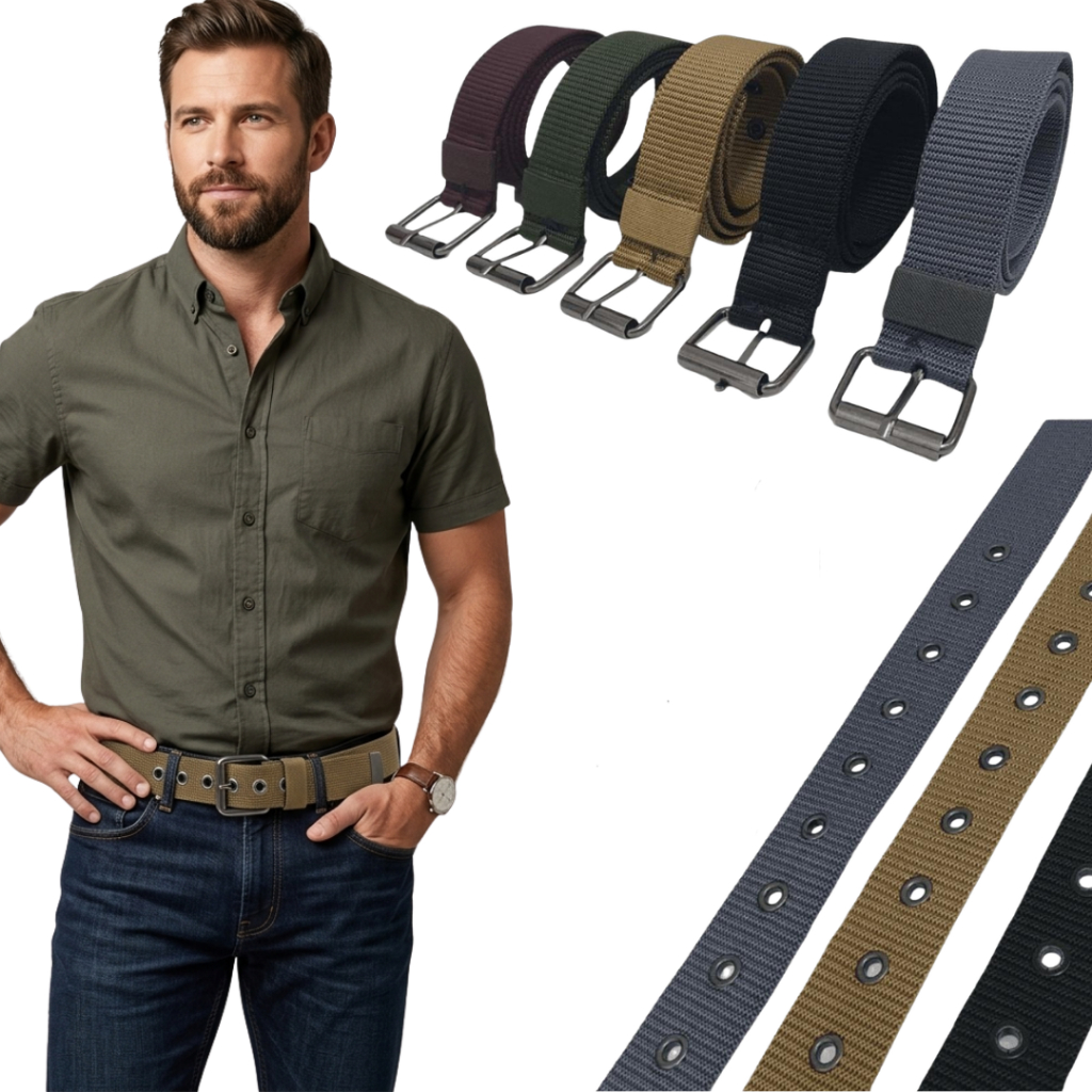 Cinto social moda casual de lona homem simples de nylon calças de cowboy