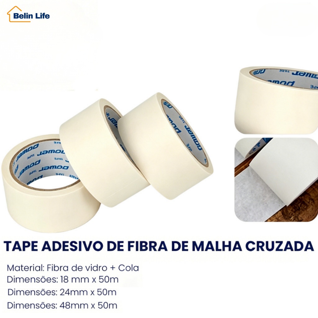 Kit 5 Fita Crepe Profissional 50 Metros Para Pintura Não Deixa Cola Luatek