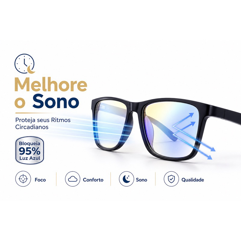 Óculos Blue Light Masculino Feminino Anti Luz Azul Proteção Computador Celular Gamer