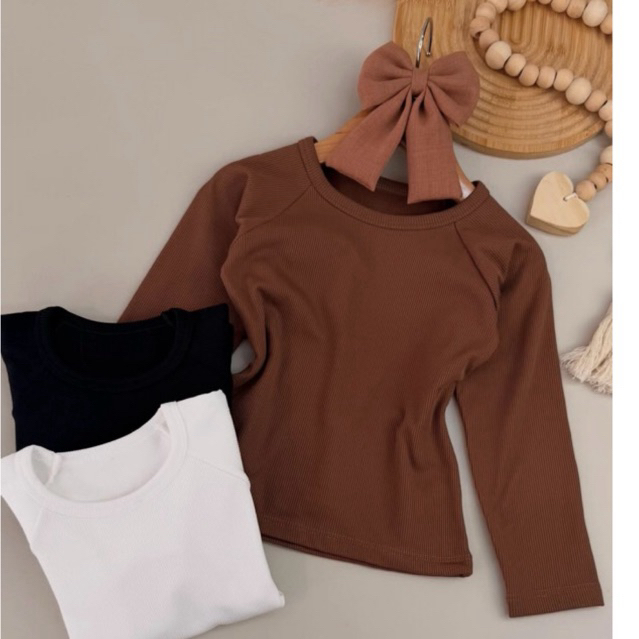 Kit 2 Blusa de frio infantil camisetas manga longa feminina manga comprida para menina