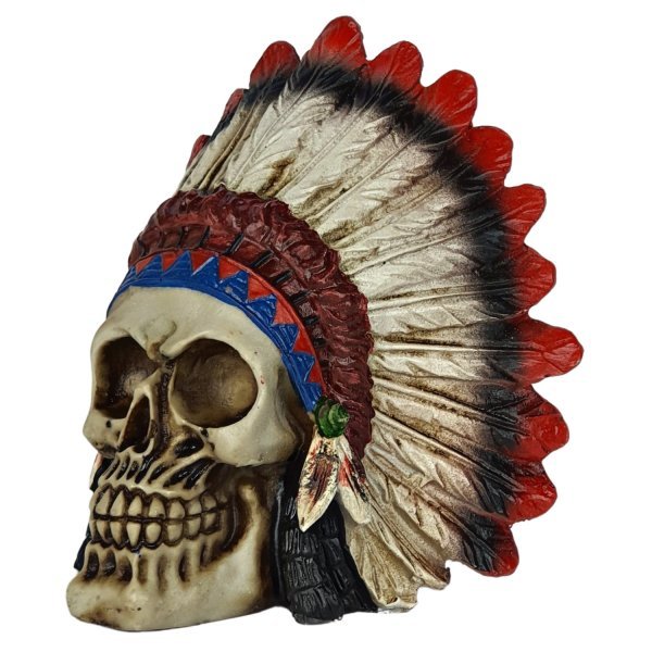 Cranio Caveira  Indio Xamã Cabloco Wicca Resina