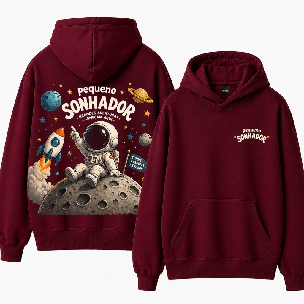 Moletom Canguru Com Capuz ALGODAO Estampado PEQUENO SONHADOR Todos Personagens Lançamento Qualidade Excelente infantil