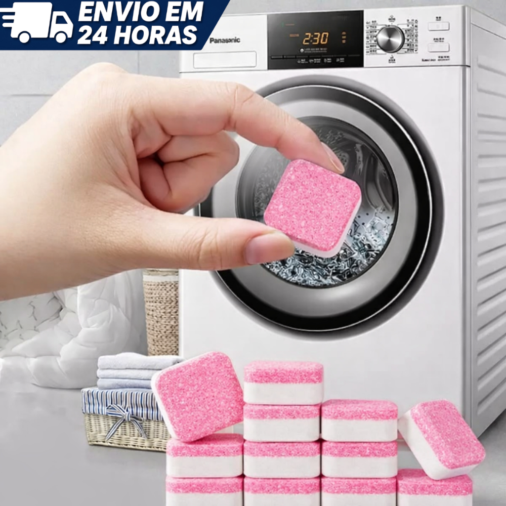 Pastilha Limpeza Máquina de Lavar Remove Odor Resíduos Tambor Limpeza Profunda Kit 2 6 10 15 20 30