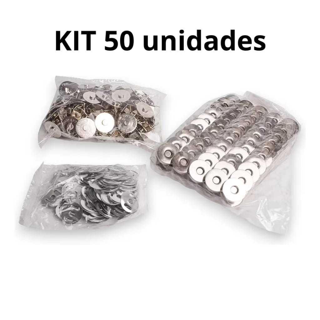 Kit 20,50Unid Botão Imã 18mm Imantado Bolsa,Artesanatos ,Croches