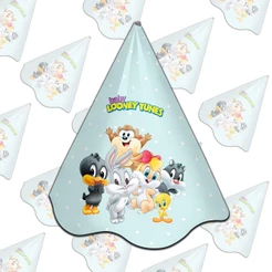 🎉10/20 ou 30 chapéus Lembranças Lembrancinhas Tematico Aniversario Festa Infantil BABY LOONEY TUNES