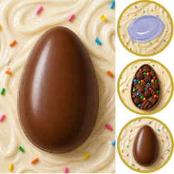 1 ~ 5 Forma Para Chocolate Ovo Liso 1kg - P737 Porto. (CHOCO)