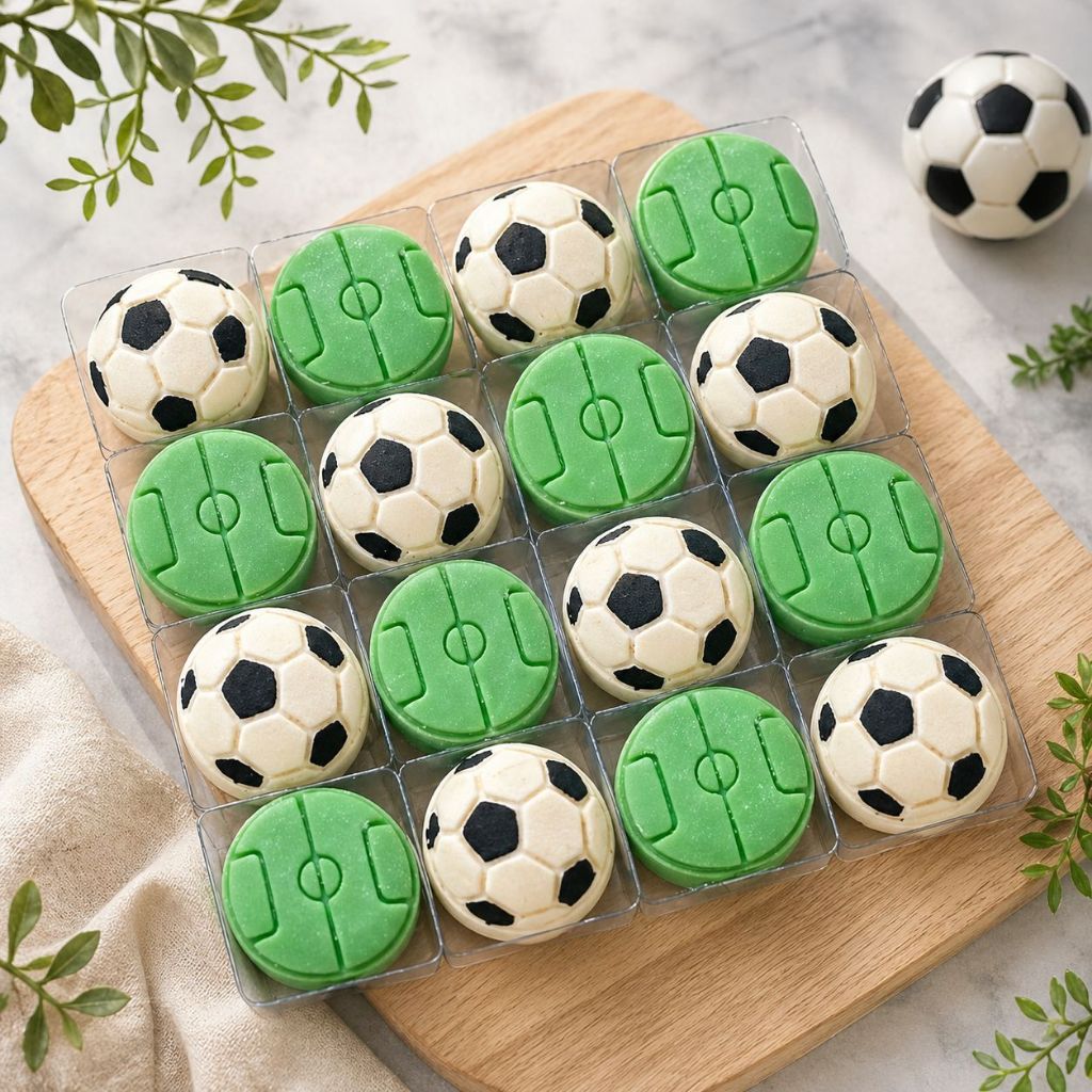 Modelador Ejetor Bola de Futebol, Campo para Brigadeiro, Doce, Massa e Biscoito