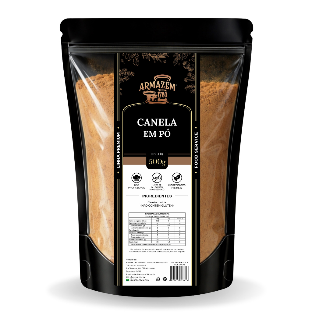 Canela em Pó 500g - Tempero Natural Puro