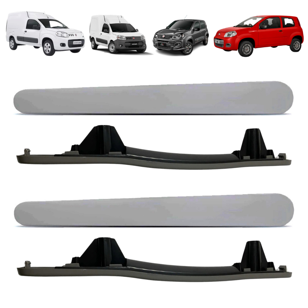 Conjunto Par Puxador e Acabamento Fiat Novo Uno Fiorino 2011 A 2022 - Porta Vidro Eletríco Original