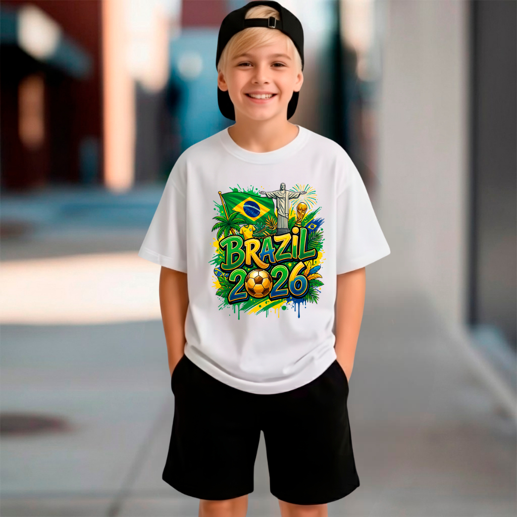 Conjunto Infantil Kit 2 Peças Amarelinha Do Brasil Futebol Rolistore