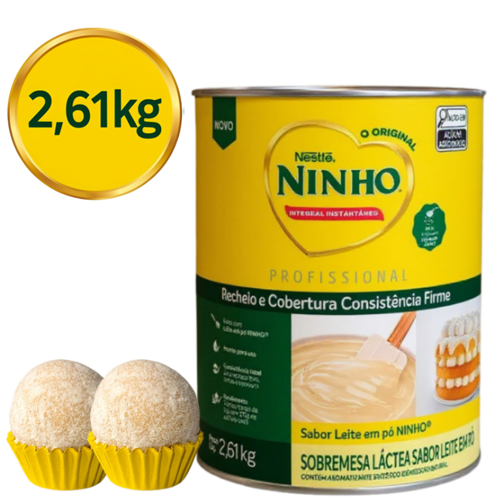 Recheio e Cobertura Ninho Profissional 2,61kg – Leite Ninho Cremoso da Nestlé!