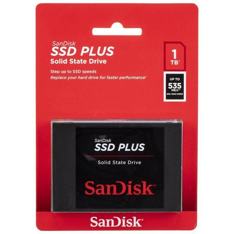 SSD SANDISK PLUS 1TB SATA 3 ORIGINAL SANDISK COM NOTA FISCAL E GARANTIA