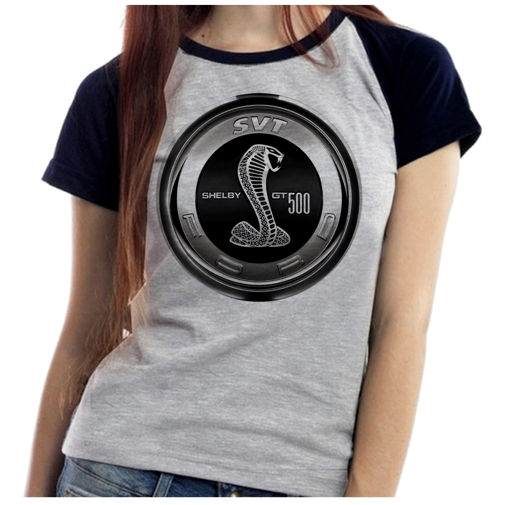 Baby Look Blusa Feminina ou Camiseta Unissex Mustang shelby cobra 500 naja serpente