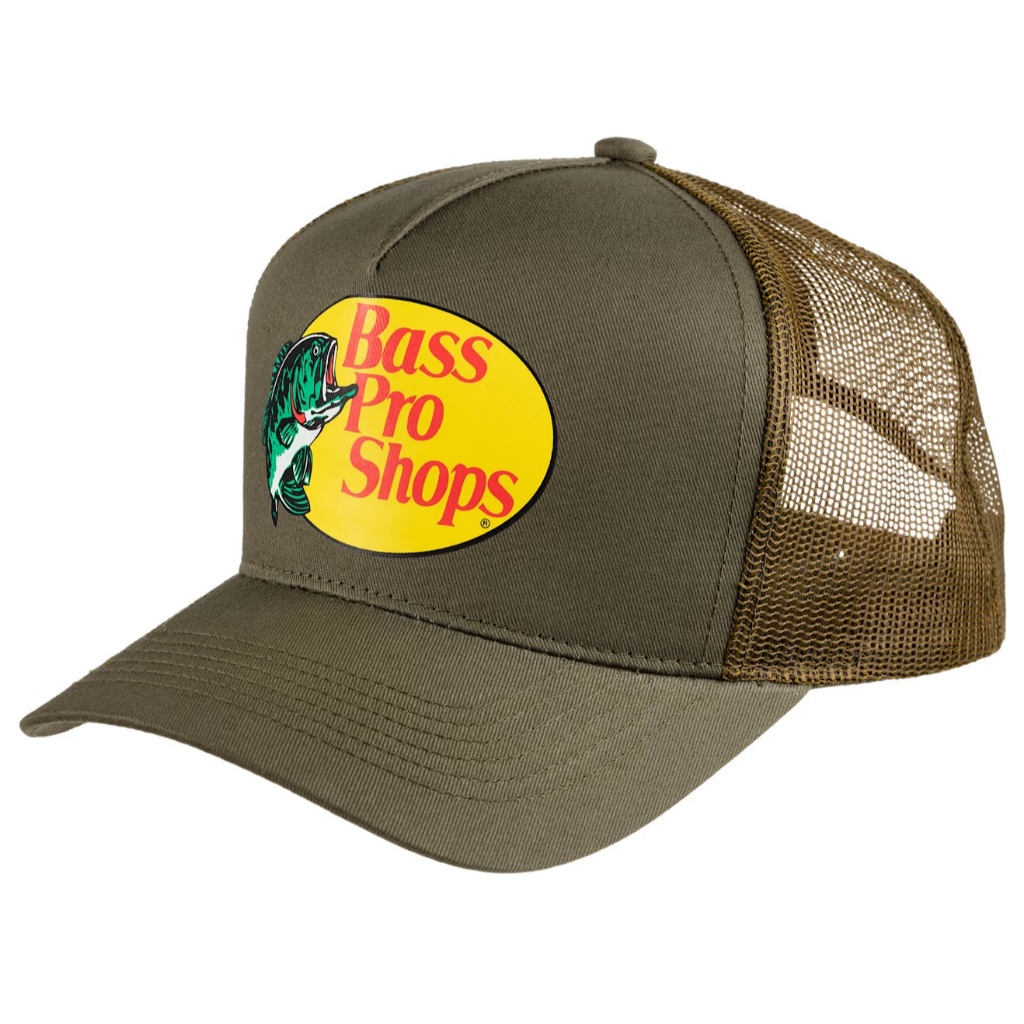 Boné Trucker Bass Pro Shops Oliva IMPORTADO EUA