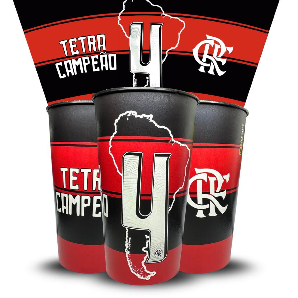 Copo Flamengo 550ml Oficial – Tetra Campeão