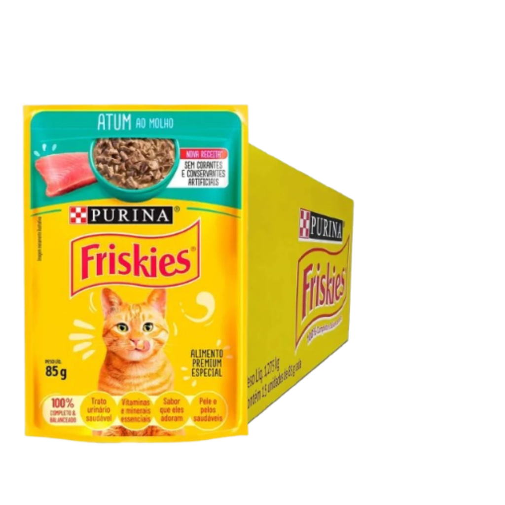 Sachê Friskies gato Atum  kit 3, 6, 9 ou 12 unidades