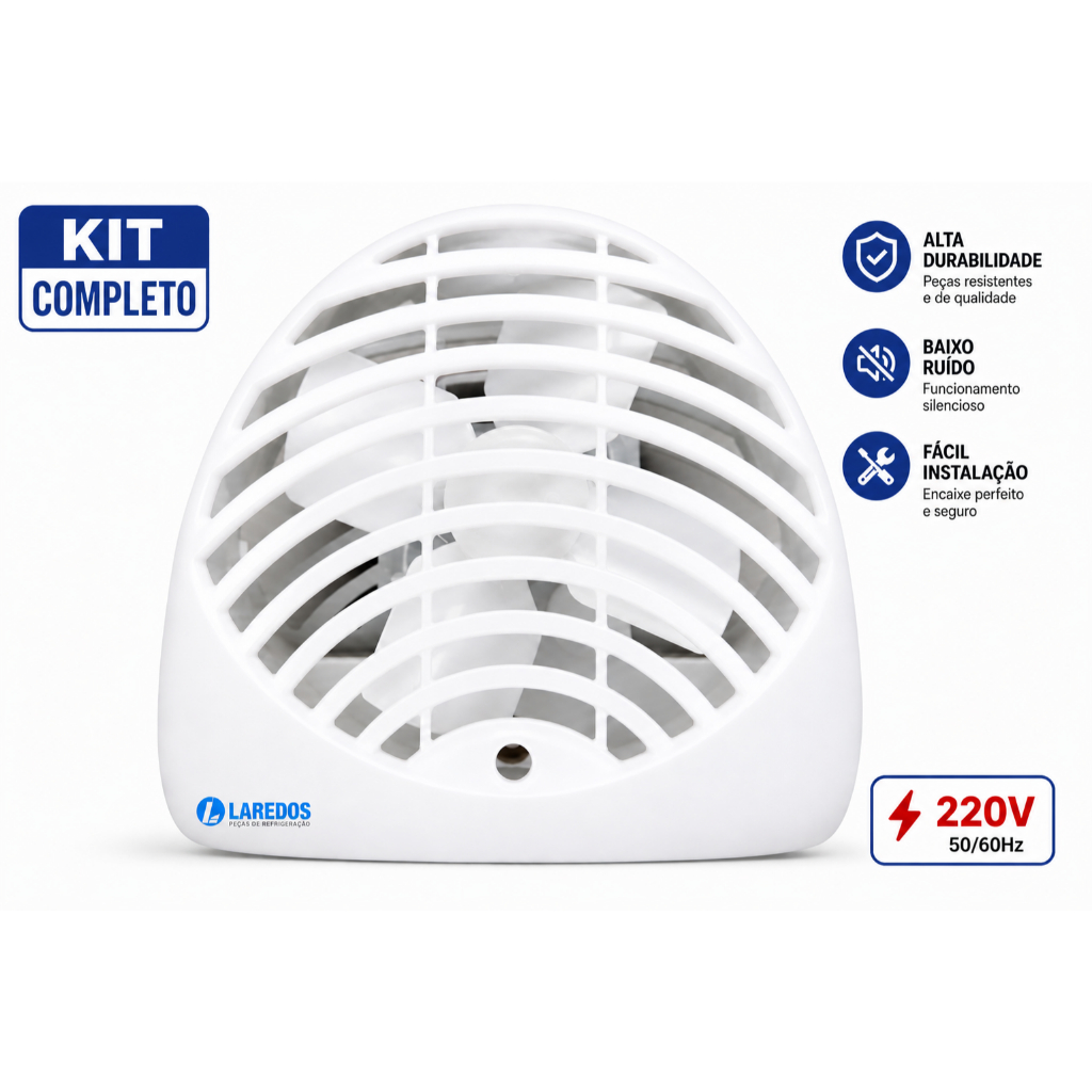 Motor Ventilador Para Geladeira Continental - Bosch Completo RCCT480 - RCCT490 220v